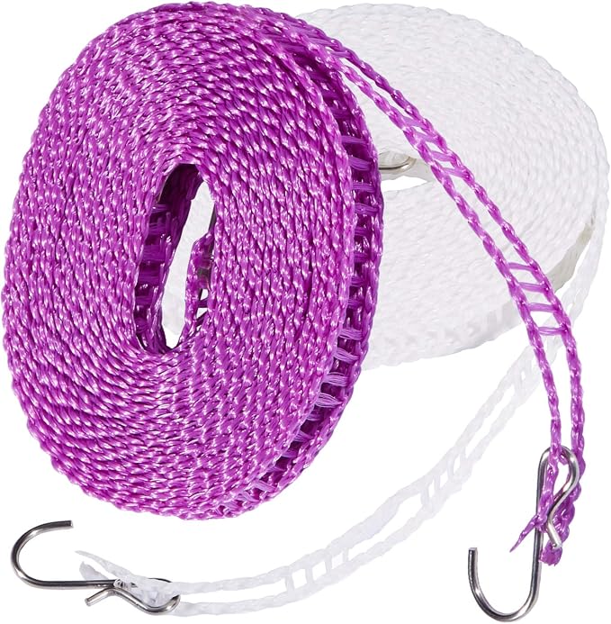 Foshine 2 Pack Clotheslines 1.64ft Length Camping Drying Rope Portable - Image 4