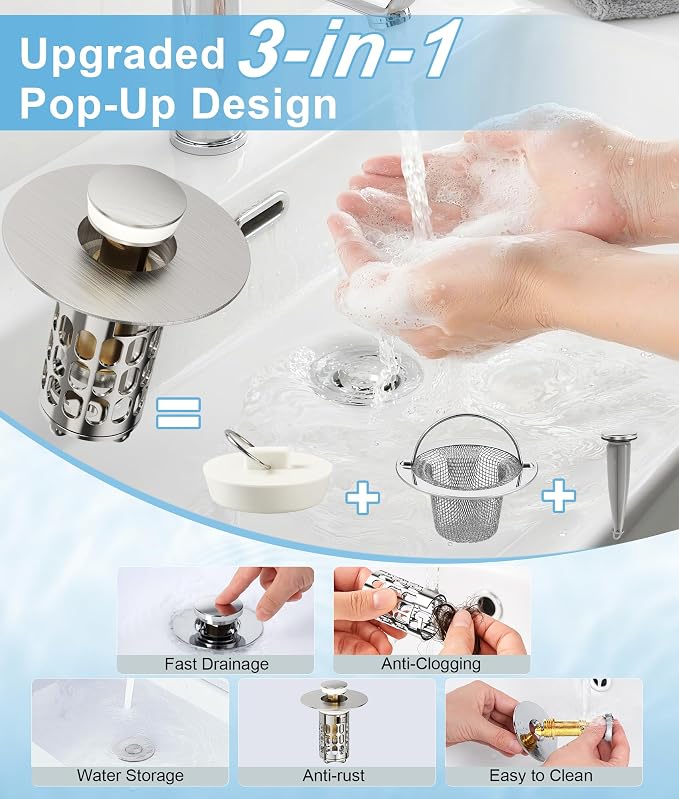 QYHNYJF Upgraded Bathroom Sink Stopper - Image 7
