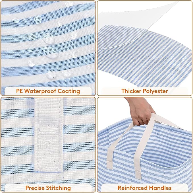 Lifewit 3 Pack Laundry Basket 80L Each, Collapsible Clothes Hamper - Image 5
