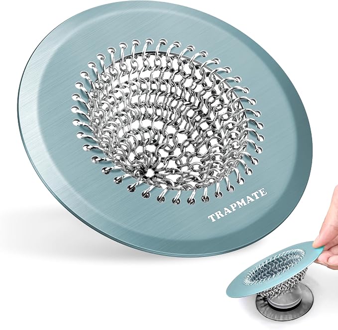 TRAPMATE Reversible Bathtub Drain Hair Catcher, Prevent Clogging Shower Drain by TRAPMATE