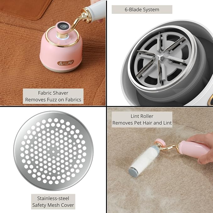 SALAV Retro Edition Rechargeable Fabric Shaver & Lint Roller - Image 7