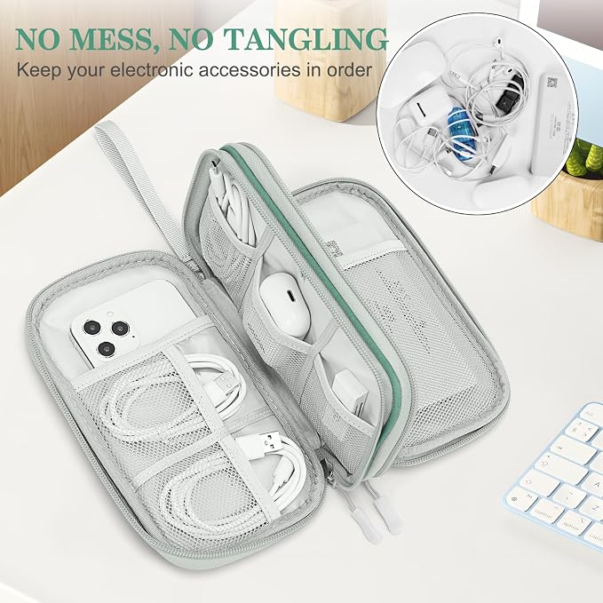 FYY Electronic Organizer, Travel Tech Pouch Bag, Waterproof, Double Layers - Image 5