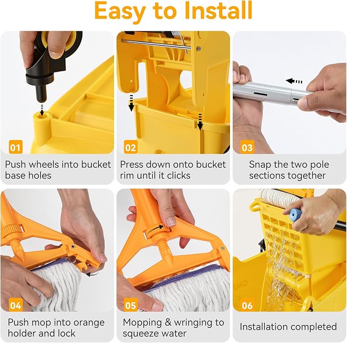 38 Qt Commercial Mop Bucket - Image 8