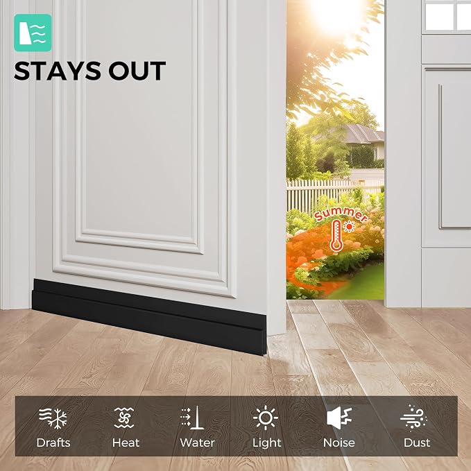 Hojoy Under Door Draft Stopper, Door Weather Stripping Door Seal, 4 Pack | - Image 9