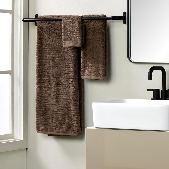 SKL Home CloudSoft Washcloth Set, 100% Cotton Luxury, Mink Brown | Premium - Image 5