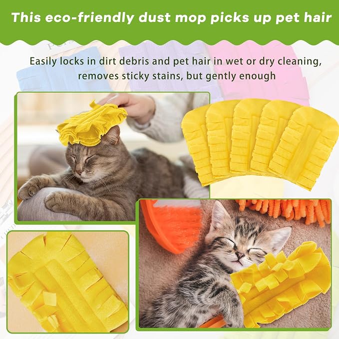 Zubebe 12 Pcs Reusable Duster Refills Fleece - Image 3