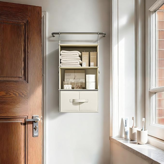 2 Pack 3-Shelf Hanging Closet Organizer - Image 9