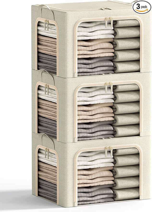 3 Openings Clothes Storage Bins by Furnhome