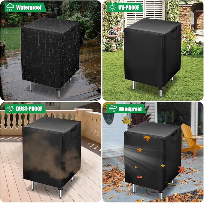 Outdoor Prep Table Cover,24 Inch Waterproof Stainless Steel Prep Cart Table Cover,Patio Kitchen Grill BBQ Food Prep Table Cover - 24 x 24 x 34 Inch