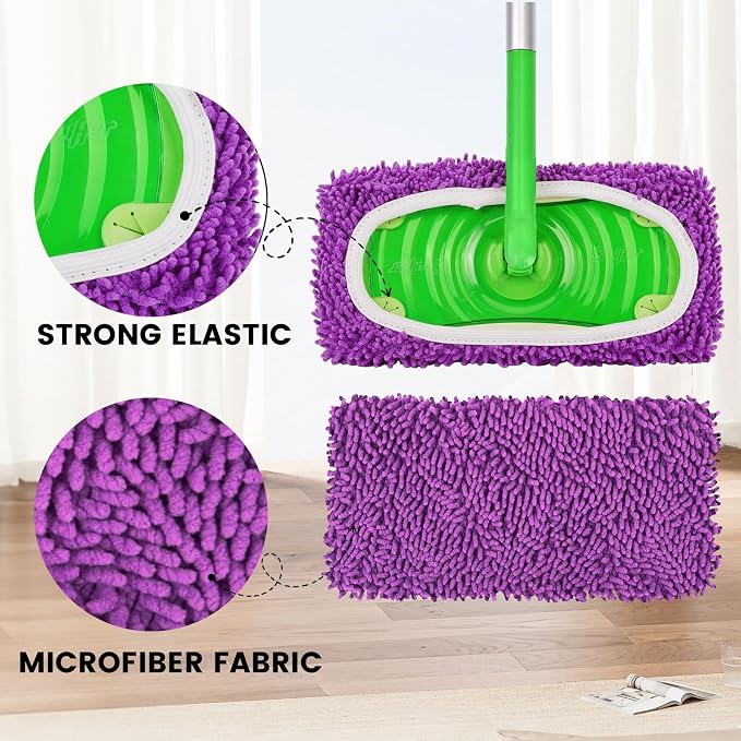 6Pcs Reusable Microfiber Mop Pads Compatible - Image 3