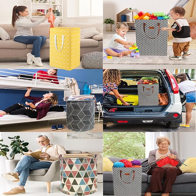 Waterproof Laundry Hamper Collapsible Laundry Basket Extended Cotton Handle - Image 7