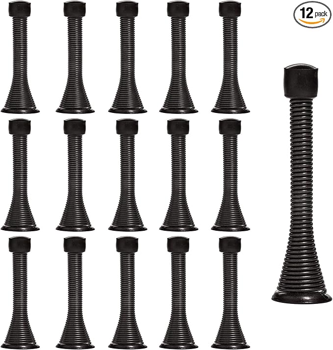 KISEER 16 Pack Spring Door Stops 3 1/4 Inch Flexible Heavy Duty Spring Door by KISEER