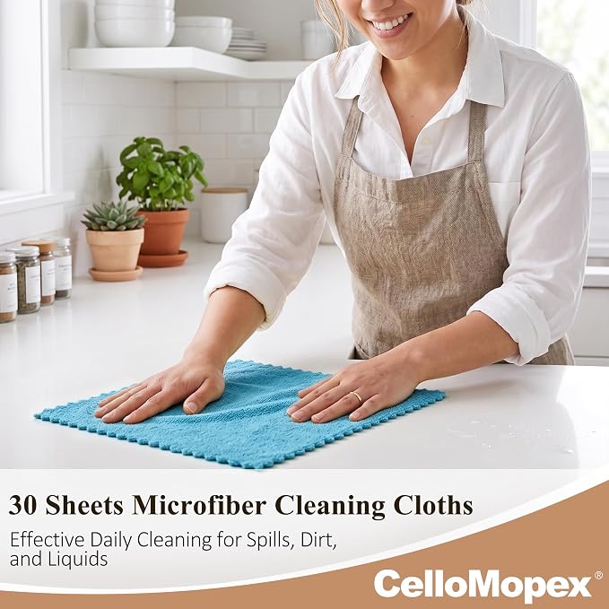 30 Pack Microfiber Cleaning Cloths, Dish Towels - Image 2