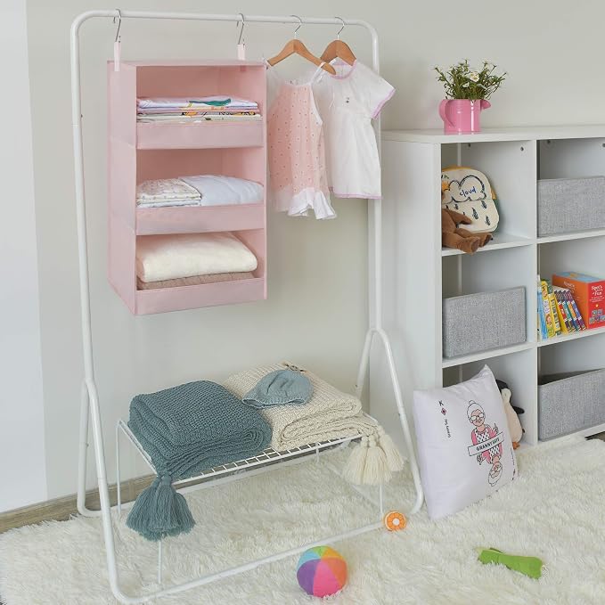 GRANNY SAYS 3-Shelf Hanging Closet Organizer, Foldable Storage, No-Sag Support - Image 2