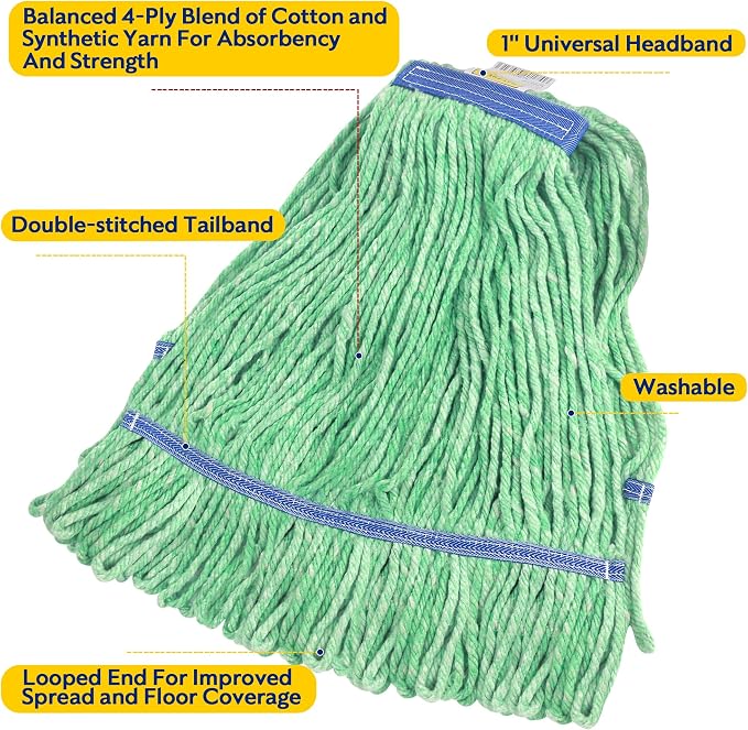 Matthew Cleaning Heavy Duty Mop Head Commercial Replacement - Image 3
