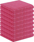 Homaxy 100% Cotton Terry Kitchen Towels, 8 Pack, Rose Red by Homaxy
