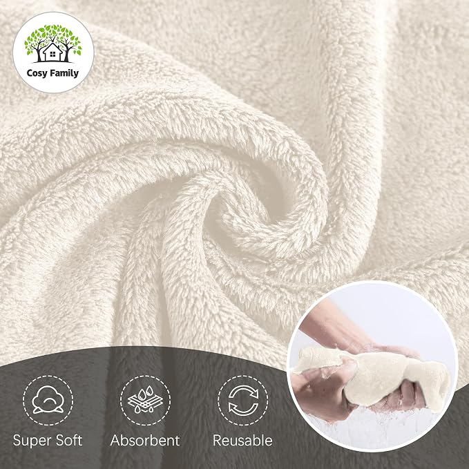 Cosy Family 24 Pack Soft Washcloths Set - Image 7