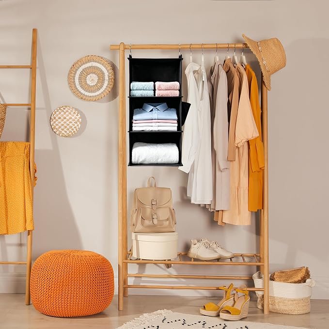 Hanging Closet Organizer and Shelves, 3 Shelves - Image 2