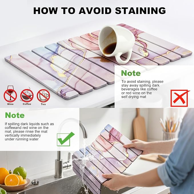 Stone Dish Drying Mat for Kitchen Counter - Image 6