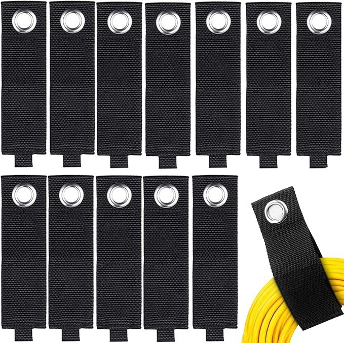 Zkptops 12Pcs Extension Cord Holder Organizer 13 in Heavy Duty Cord Straps | by ZKPTOPS