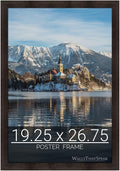 wallsthatspeak 19.25x26.75 Espresso Brown Picture Frame for Puzzles Posters Photos or Artwork