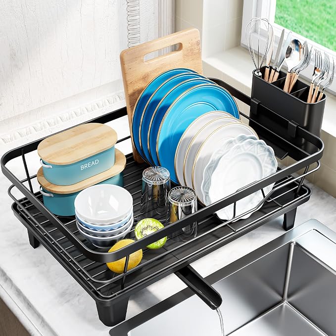 Urakify Dish Drying Rack for Kitchen Counter, 16.5" L x 12.2" W, Sink Dish Rack by Urackify