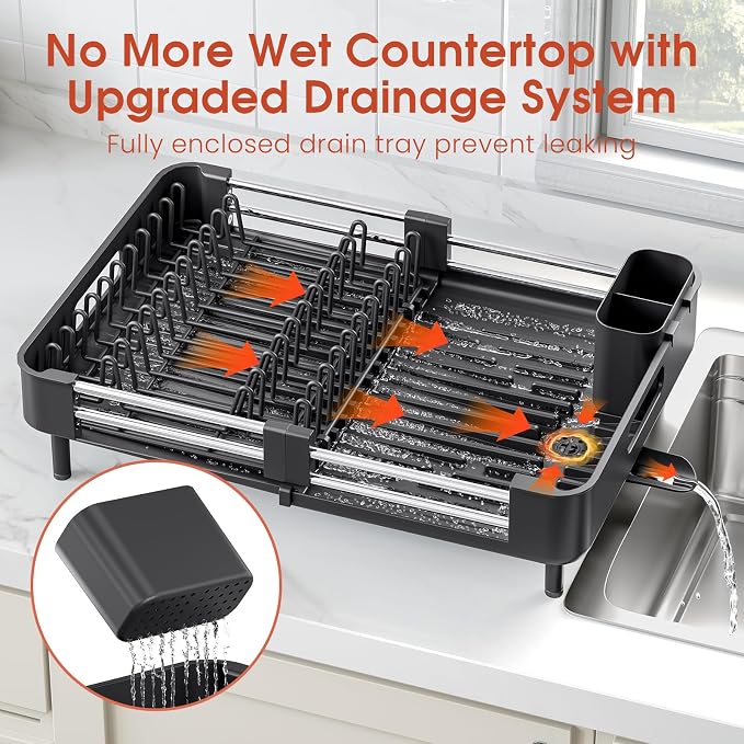 TOOLF Expandable Dish Drying Rack - Image 7