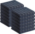Homaxy 100% Cotton Terry Kitchen Towels, 12 Pack, Dark Grey by Homaxy