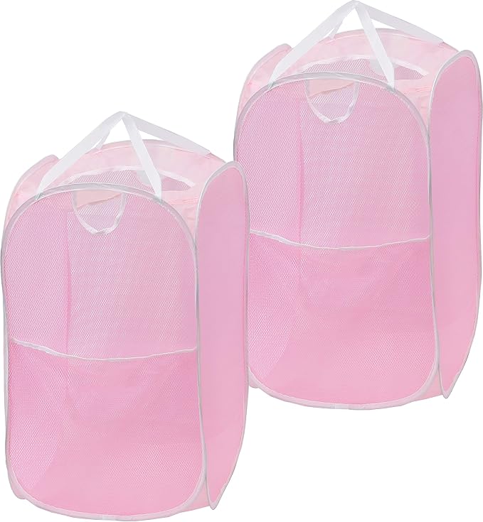 Simple Houseware Mesh Pop-Up Laundry Hamper - Image 2