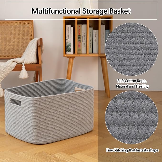 OIAHOMY 75L Large Blanket Basket Woven Storage Basket - Image 8