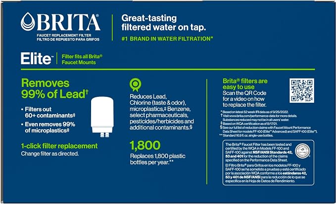 Brita Replacement Water Filter for Faucet Mount, Removes 99% of Lead, Sink - Image 9
