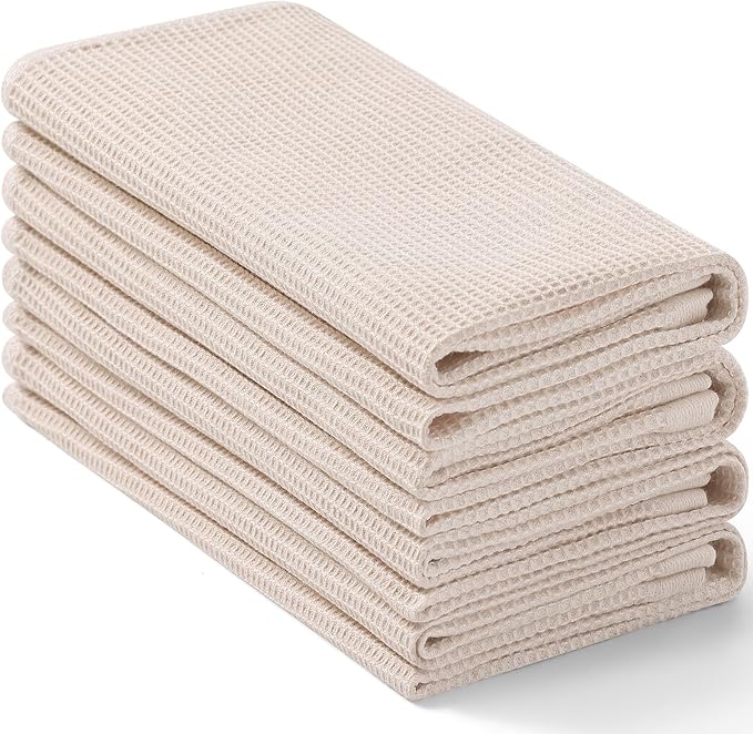 Homaxy 100% Cotton Waffle Weave Kitchen Towels, 4 Pack by Homaxy