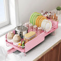 SNTD Large Dish Drying Rack for Kitchen Counter, Expandable, Adjustable Length by SNTD