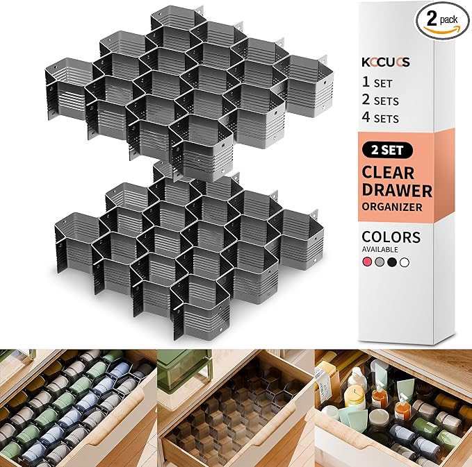 Honeycomb Separator Adjustable Drawer Organizer Divider by Kocuos+
