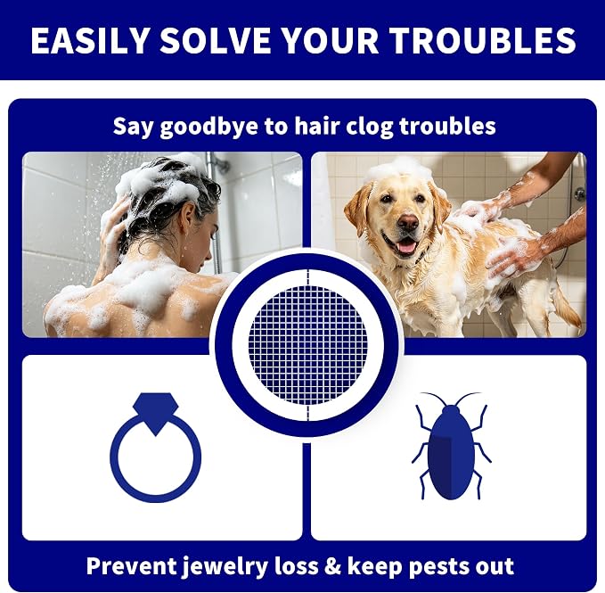 Disposable Shower Drain Hair Catcher, Bathtub and Vanity Sink, Waterproof Mesh - Image 3