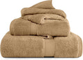 SUPERIOR Egyptian Cotton Ultra Plush & Absorbent, 3 Piece Set, Toast | Quick Dry by SUPERIOR