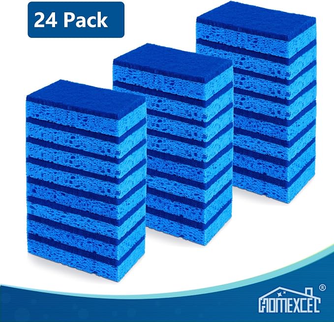 HOMEXCEL Sponges Kitchen 24 Pack, Non Scratch Scrub Dish Sponge - Image 7