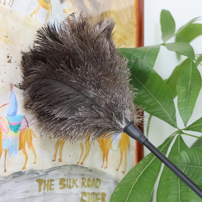 Natural Ostrich Feather Duster 14.9 inch Fluffy Mini Dusters | Handheld - Image 6