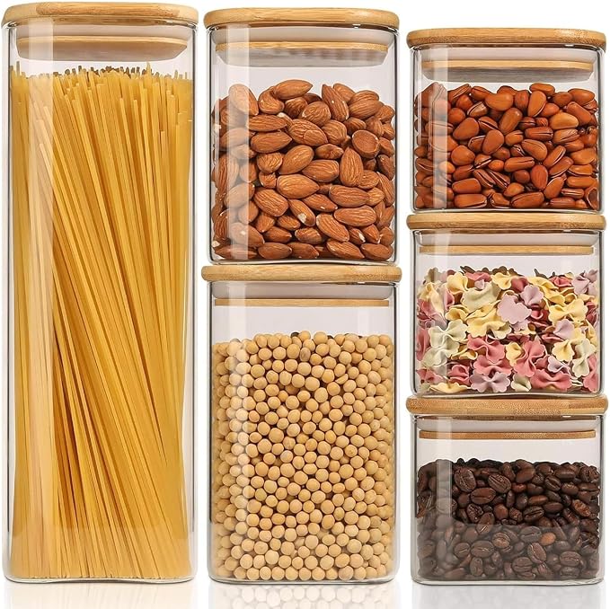 ComSaf Glass Storage Containers Set of 6 by ComSaf