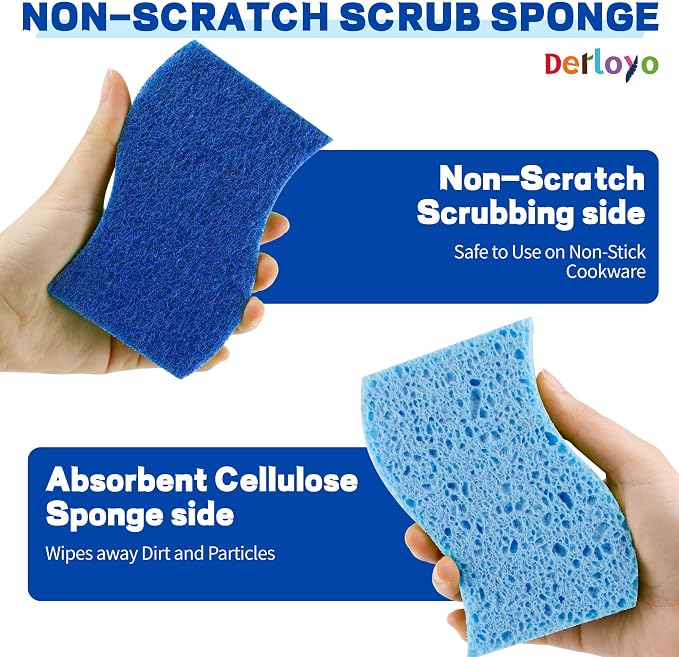 Non Scratch Scrub Sponge-12 Count, Sponges - Image 3