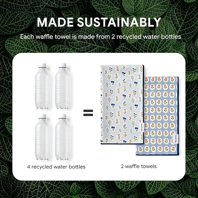 RECYCO Waffle Kitchen Towel Set of 2 - Image 6