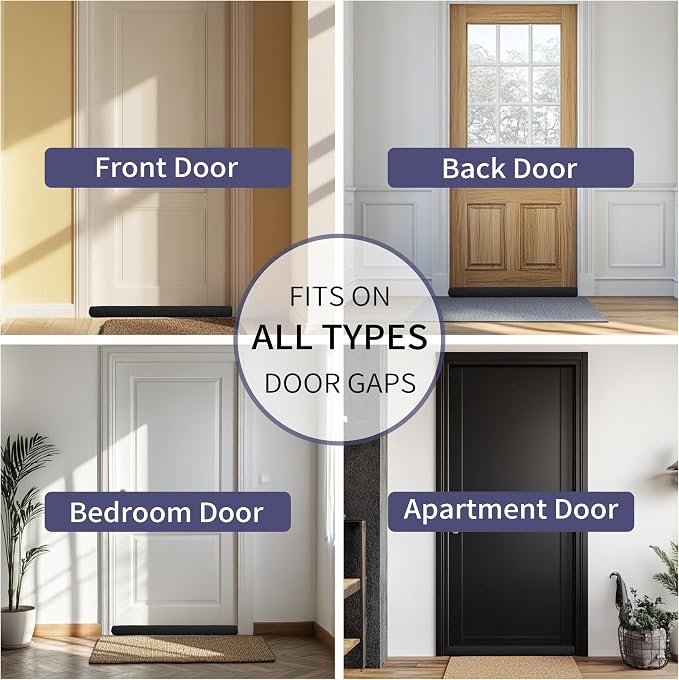 Ciieyuo Velvet Door Blocker, Adjustable 30–36 Inches | Under Door Noise Stopper - Image 6