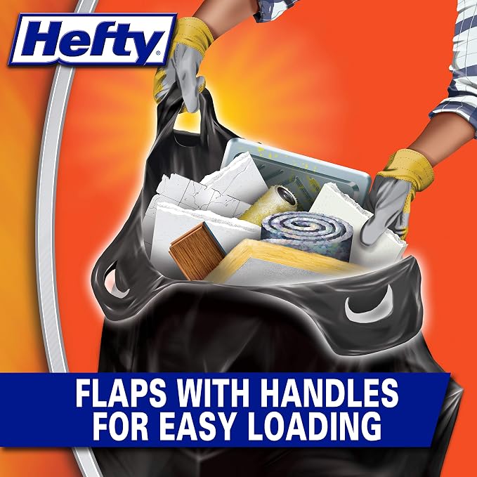 Hefty Load and Carry Contractor 42 Gallon Trash Bags, 3.0 Mil, 26ct | Extra - Image 2