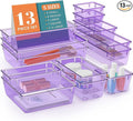 13 PCS Drawer Organizer Set, 5 Size Bathroom and kitchen organizer Trays | by StorMiracle