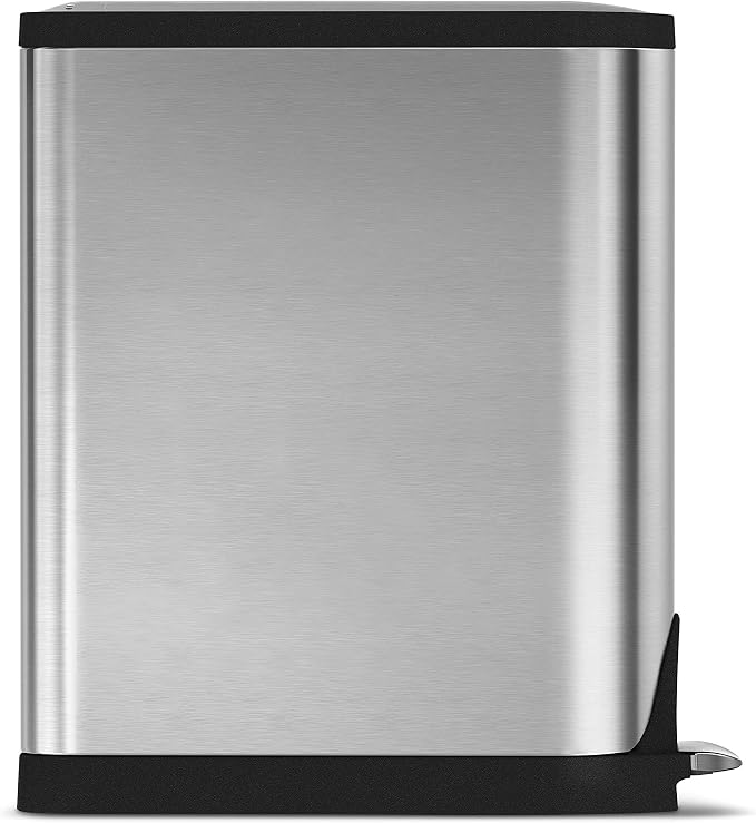 simplehuman 40 Liter / 10.6 Gallon Dual Compartment Butterfly Lid Kitchen - Image 3