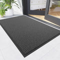 Front Door Mat, 4' x 8' Heavy Duty Indoor Outdoor Door Mat for Entryway, Commercial Door Mats Entrance, Low Profile Welcome Mats Non-Slip, Durable Rubber Backing Entry Mat for Patio, Home
