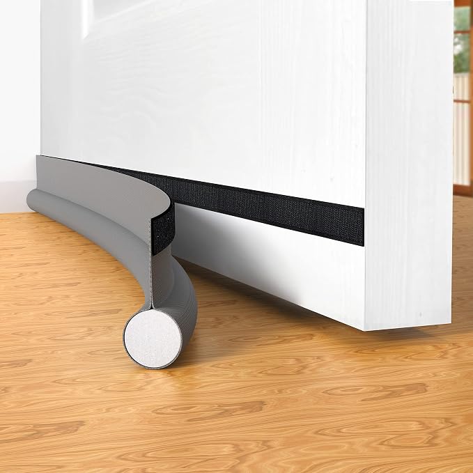 Door Draft Stopper Bottom One Sided Door Draft Blockers，37" Cutable Under Door by SYIPO