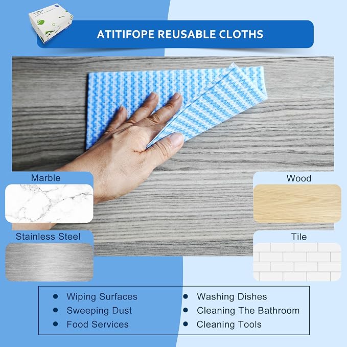 Reusable Cleaning Cloths, Thickened Heavy Duty Wipes - Image 4