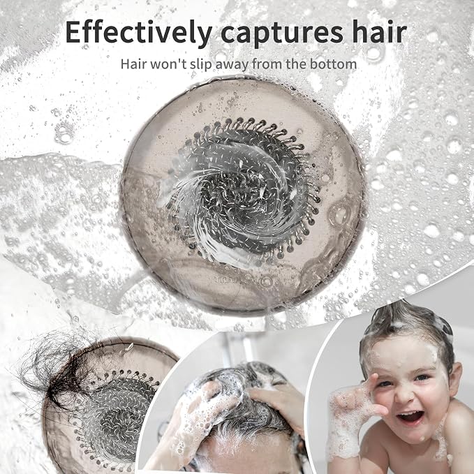 Reversible Shower Drain Hair Catcher, Prevent Clogging Bathtub Drain Cover - Image 4