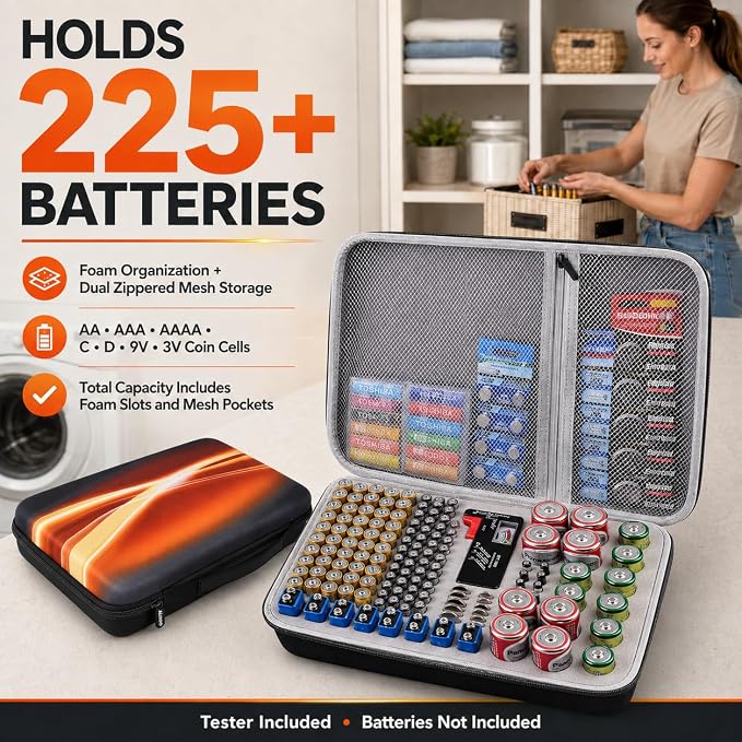 ALKOO 225+ Battery Organizer Storage Case - Image 2